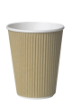 12oz Triple Walled Kraft Ripple Cups 1 x 100