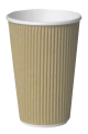 16oz Triple Wall Kraft Ripple Cups 1 x 100